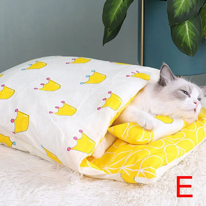 Cat Sleeping Bag Removable. Cat Bed - linilee