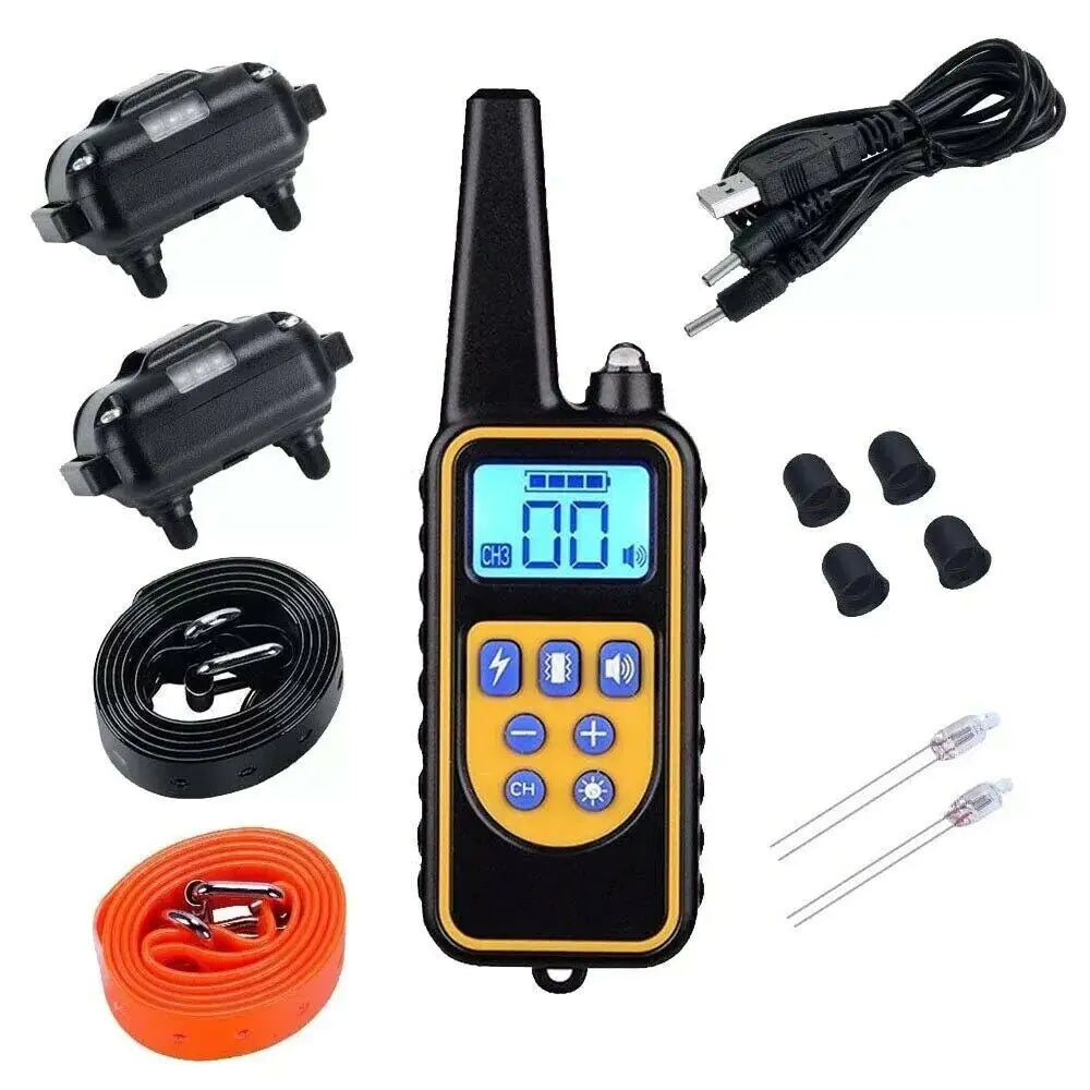 3000 FT Dog Training US Collar Rechargeable Remote Shock PET Waterproof Trainer - linilee