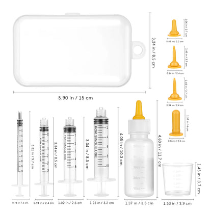 Feeding Nipple Set Bottle Puppy Feeding Newborn - linilee