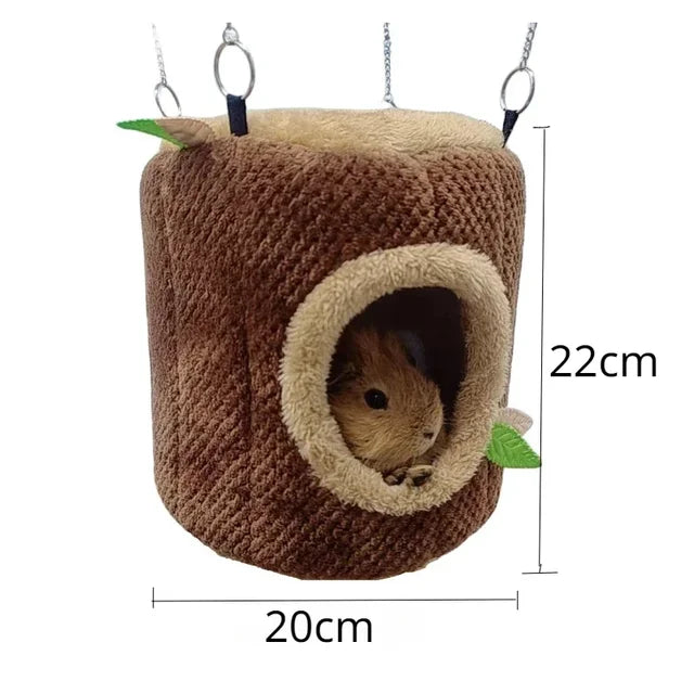 Tree Stump Shape Hammock Small Animals - linilee