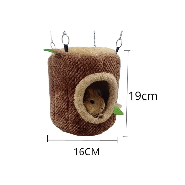 Tree Stump Shape Hammock Small Animals - linilee