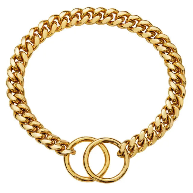 Gold Link Chain Collar for Dogs - linilee