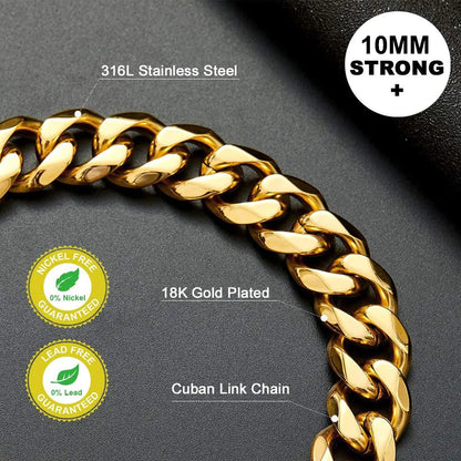 Gold Link Chain Collar for Dogs - linilee